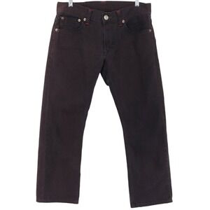 EDWIN 502 Jeans 31x32 Black Red Stitch Straight Slim Straight Denim Y2K Japan